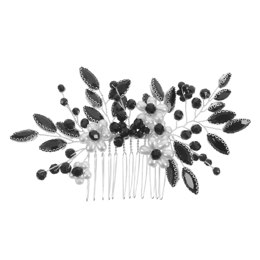 Unisex Elegant Rhinestone Bridal Hair Comb Wedding Hairpiece For Brides With Secure Side Comb Design