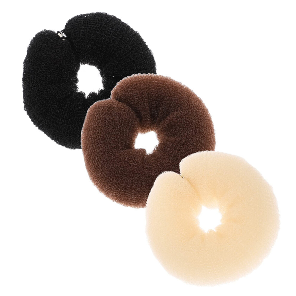 Hair Bun Maker Set with Quick Button Closure, Volumizing Nylon Bun Shaper for Long Hair Women