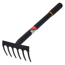 1Pc Garden Rake Manganese Steel Rake Cultivation Tool Plowing Weed Rake