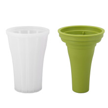 YUMILI Slushie Maker Cup - Quick Frozen 150ml Large Capacity Drink Making Slushie Maker Cup with Cover for Summer, White/Orange/Green/Yellow(Green)