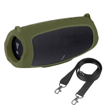 jixopn for compatible with JBL Charge 5 Wireless Bluetooth-compatible Speaker Protective Cover Portable Travel Silicone Case Skin with Strap