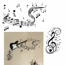 Wall tattoo transfer film music wall sticker musical wall sticker wall decoration music tattoo for living room, children's room, TV background