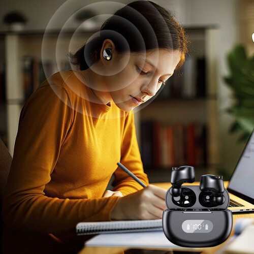 Wireless Earbuds Bluetooth 5.2 with LED Display, ENC+ANC Noise Cancelling, Microphone for Calls, Compatible with iPhone & Android