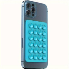 Two pieces of 24 mini suction cups, universal non-slip grip, waterproof, multifunctional mobile phone accessories, suitable for various models blue