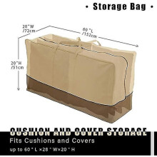 Garden Cushion Storage Bag 600D Oxford 152x71x51cm Furniture