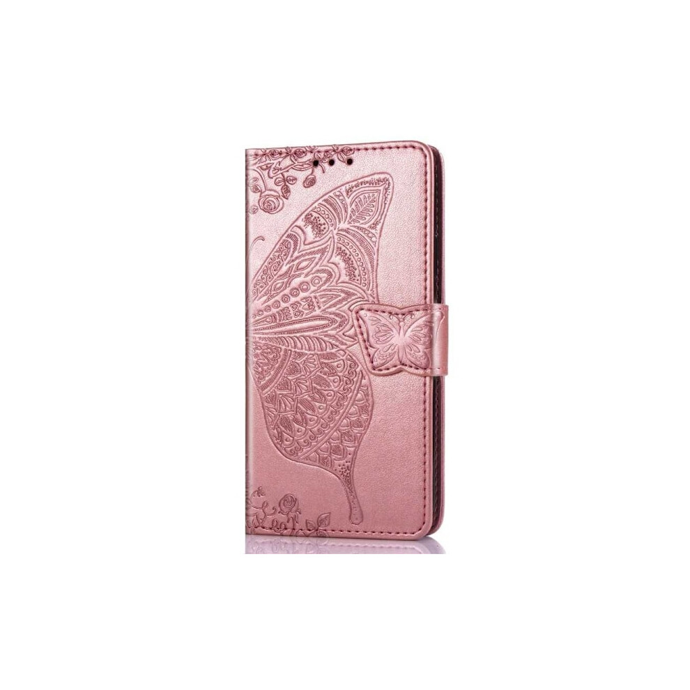 Compatible With Iphone X / Xs Wallet Case Pu Leather 4-Compartment Motif Butterfly Grey 9557311197949