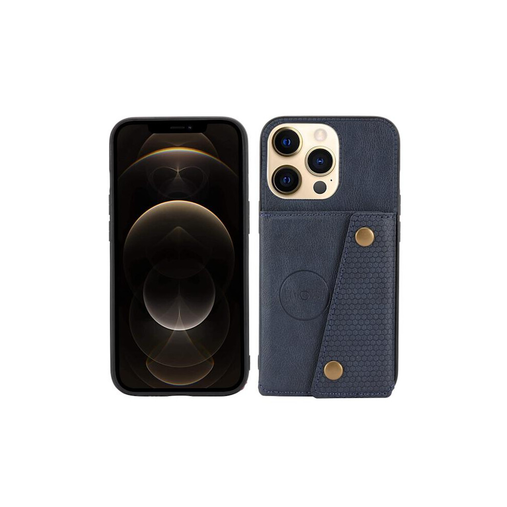 Compatible With Iphone 15 Pro Max - Practical Case With Card Holder Navy Blue 9557311198335