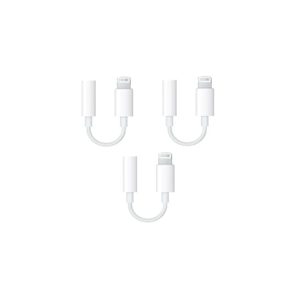 3-Pack Lightning To 3.5Mm Headphone Adapter Aux Best Seller 9557311198090