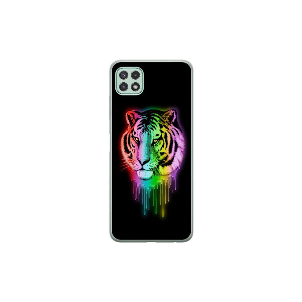 Compatible With Samsung Galaxy A22 5G Transparent Case Neon Tiger 9557311198151