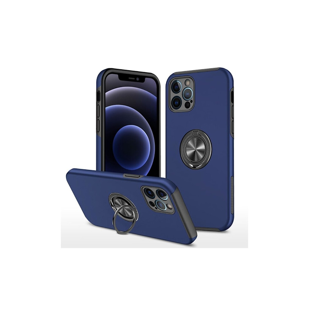 Compatible With Iphone 13 Pro Max Hybrid Case With Finger Ring - Blue 9557311198076