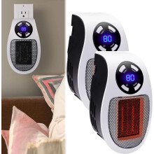 Heatzo Heater Protable Space Heater, Mini Plug-in Wall Heater for Indoor Use, 2 Pack