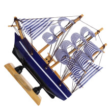 Wooden Portable Cake Decor Photo Prop Decoration Graduation Party Sailing Boat Beach Small Man