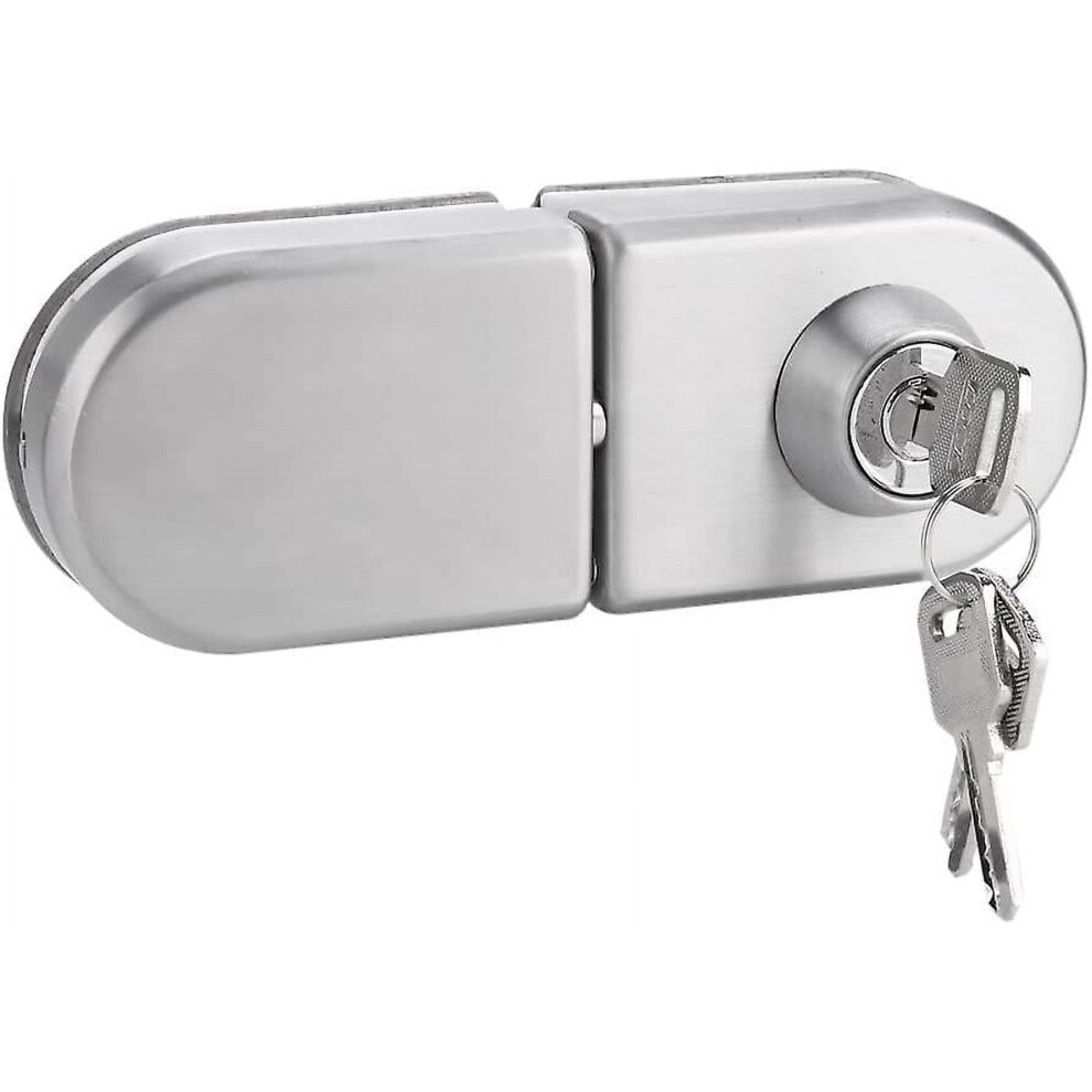 Door Lock Glass Door Anti-Theft Security 10~12Mm Stainless Steel Latch With Keys 9557311198533