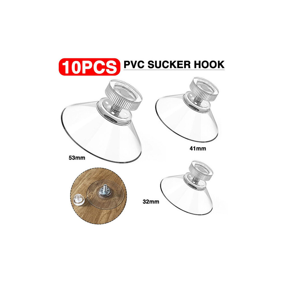 10 Pcs M4 Screw Rubber Suction Cup Thumb Screw Suction Cups Transparent Suction Cups 32Mm 9557311200175