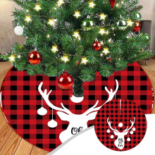 Cyber Monday Deals 2024: Viflosae Christmas Tree Skirt, Santa Claus Indoor Xmas Decoration Compatible with Holiday & New Year Party