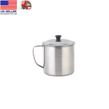 1/2/3 Pcs of 24oz (700ml) Rust Resistant Tin Cup with Lid & Handle for Camping