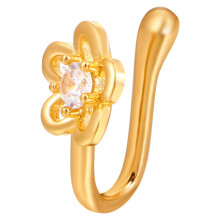 Nose Clip Non-Piercing U-shaped Multi-styles Unisex Sparkling Rhinestone Fishtail Fake Nose Cuff Hoop Ring Fashion Jewelry