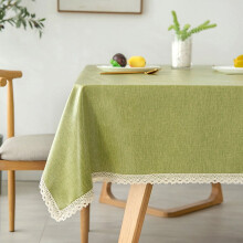 Cotton Linen Rectangular Table Cloth,Waterproof Tablecloth, Washable Farmhouse Table Cover for Kitchen Dining Party