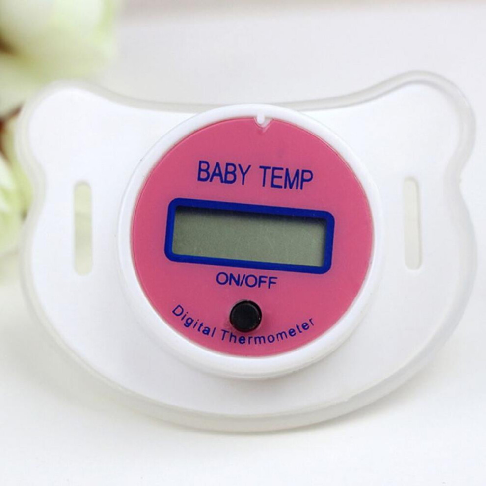 Balems Pink Boy Pacifier Thermometer Baby Girl Digital Thermometer Electronic Digital Measuring Tool
