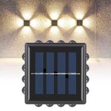 Zhouqiannn 10 LEDs Solar Lights Outdoor, Warm White, IP55, compatible with Fence Balcony Garden Yard Patio Pool, 10 Ft