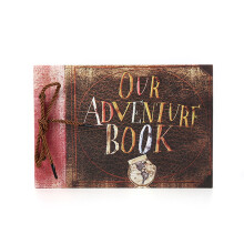Yonrjhukm Our Adventure Book Scrapbook, DIY Family Scrapbook Album with Embossed Letter Cover Vintage Style Album