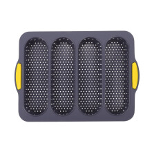 4 Slot French Stick Loaf Bread Pan Tin Molds Cake Baking Mold Kitchen Accessory