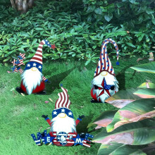 Juesi Patriotic Gnomes Yard Signs 4th of July Decoration for Garden Lawn Patio Porch - 3 Pack A