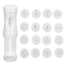 1 Electric Cookie Press with 12 Mold and 4 Decorating Nozzles for Cake Dessert DIY Maker Decoration Baking Supplies