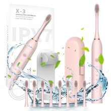 Jacenvly Electric Toothbrush with 8 Brush Heads, 6 Modes, IPX7 Waterproof, Compatible with Holder & Box – Great Birthday Gift for Women