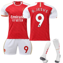 23-24 Arsenal Home Kids Football Kit with no. 9 Jesus Socks Adult L
