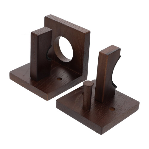 Mizh 1 Pair Wooden Baseball Bat Holder Multi-function Stick Hanging Bracket