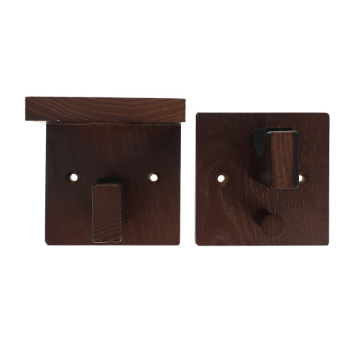 Mizh 1 Pair Wooden Baseball Bat Holder Multi-function Stick Hanging Bracket 1