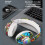 Wireless headphones with flash light, compatible with children, white White 4
