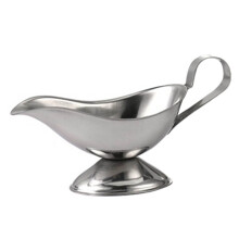 Hi.FANCY Stainless Steel Gravy Boat,Roasting Sauce Vinegar Boat,Juice Bucket Dish,Pepper Serving Container Pouring Tool,Gravy Boat
