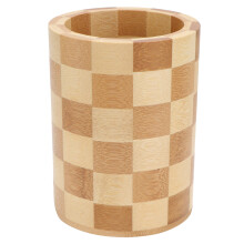 Natural Bamboo Wood Kitchen Utensils Chopsticks Organizer Round Multipurpose Non-Slip Pencils Pens Holder