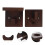 Mizh 1 Pair Wooden Baseball Bat Holder Multi-function Stick Hanging Bracket 4