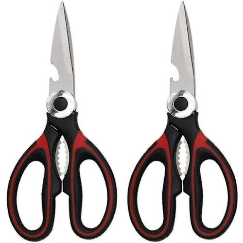 2-pack of stainless steel kitchen scissors