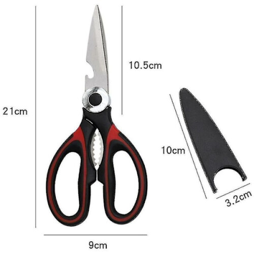 2-pack of stainless steel kitchen scissors 1