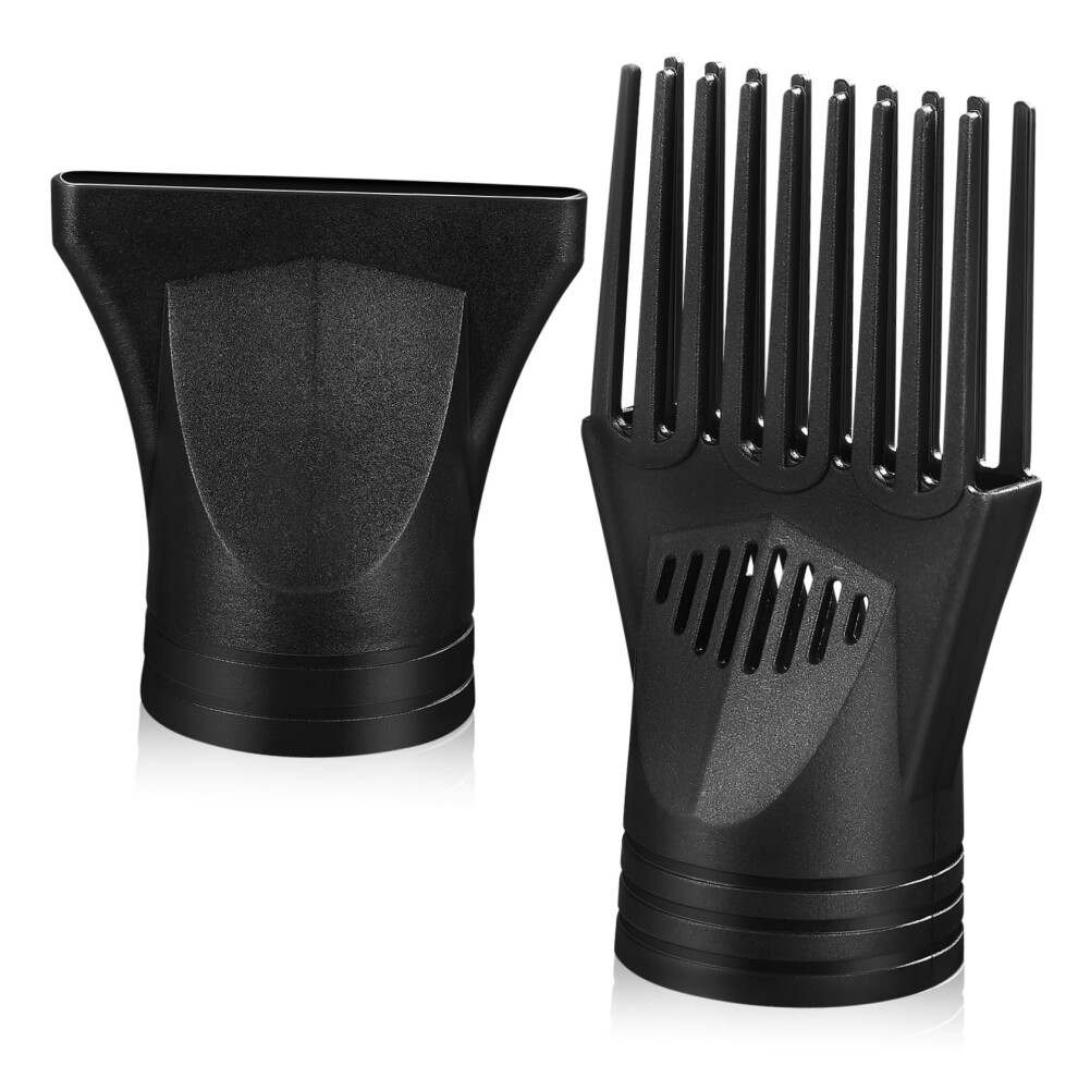 Hair Dryer Attachments Set with Diffuser and Concentrator Nozzles, Universal Fit, Lightweight