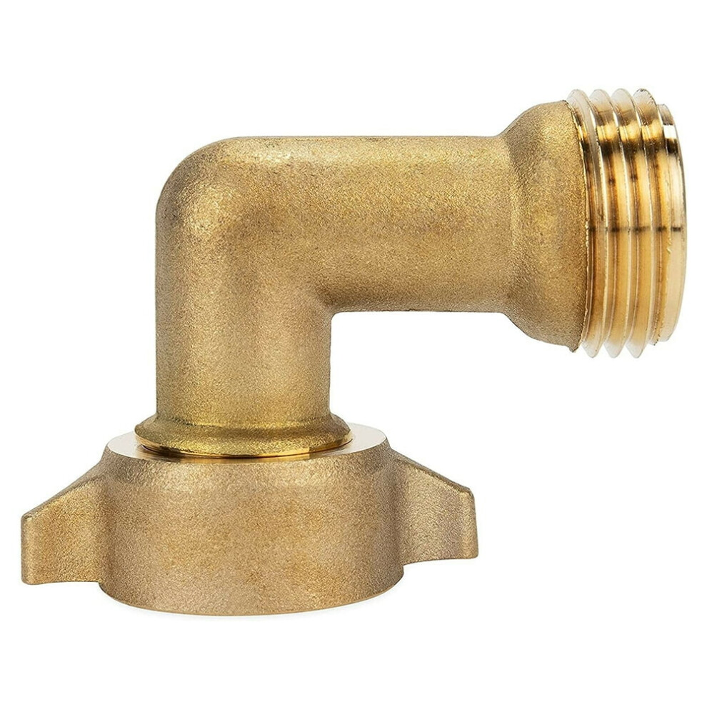 Dsh Camco 90-Degree Hose Elbow For Rv Water Hose, Solid Brass 9418476345616