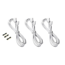 9Pcs RGB 2M Extension Cord 4P LED Light Bar Cable, Welding-free Double Head Connectors (3Pcs 2m Cord + 6Pcs 4P Pins)