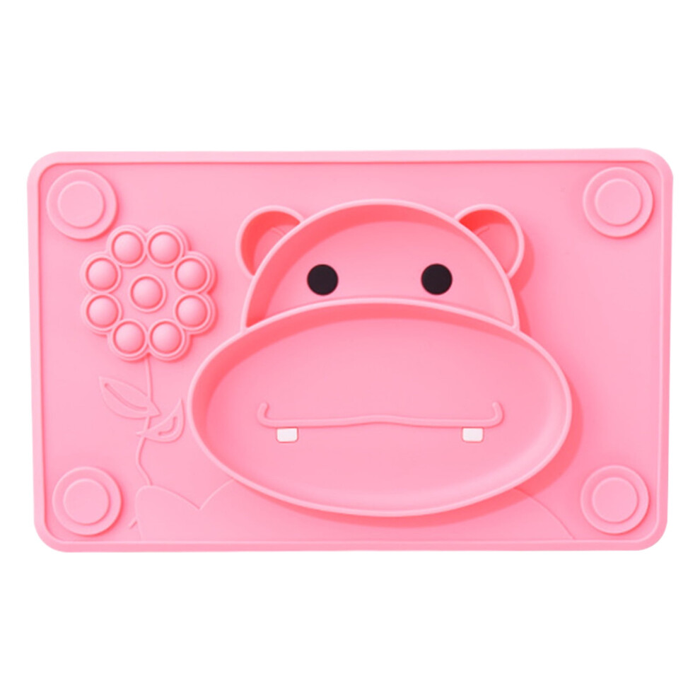 Cailmei Calf Children's Dinner Infant Non-Slip Suction Cup Bowl Complementary Food Divided Tableware One Size Pink