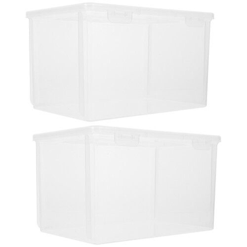 2 Pcs Sandwich Bread Clear Bread Bin Fridge Sealing Case Storage Container Bread Storage Box Storage Box Dedicated Plastic