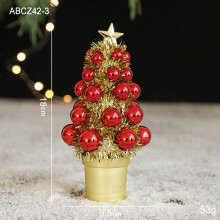 Staron Tabletop Christmas Tree (White) - Mini Artificial Xmas Tree with Ball Ornaments, Compatible with Holiday Home, Office, Indoor Decor