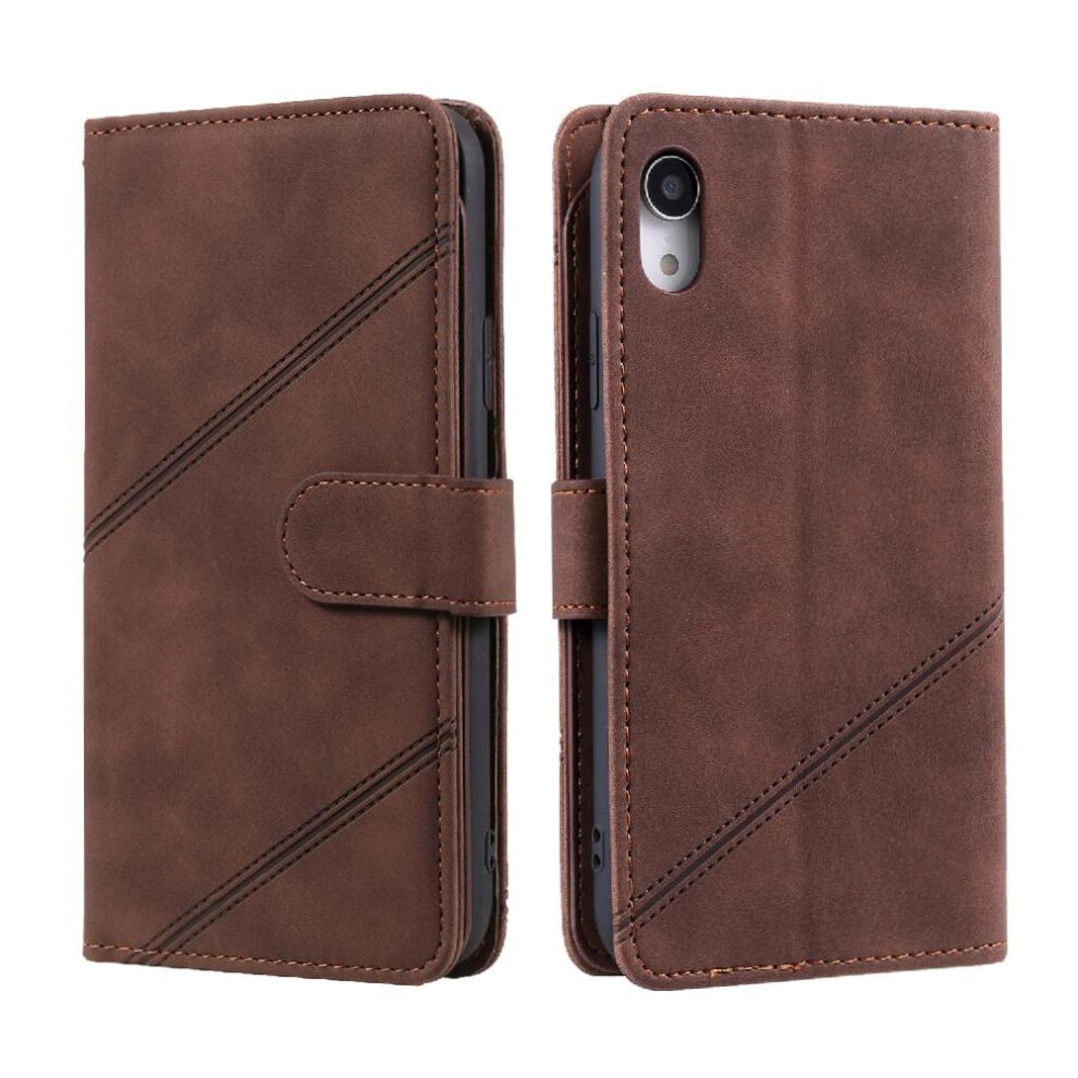 Case For Compatible With Iphone Xr Pu Leather Magnetic Wristband Wallet Flip Folio Card Holder Kickstand 9130661627344