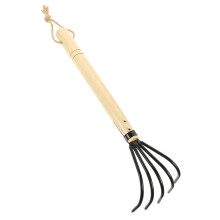 Heavy Duty Clam Rake with Ergonomic Wooden Handle for Oyster Harvesting and Beach Digging