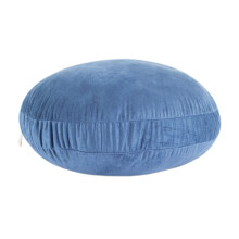 Round Throw Pillow 16x16 Ultra Soft FeatherLike Decorative Cushion for Sofa or Bed Navy Blue