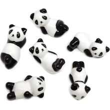 2025 Suitable 6PCS Cute Ceramic Panda Chopsticks Rest Rack Stand Holder for Chopsticks, Ceramic Chopsticks Rest Stand