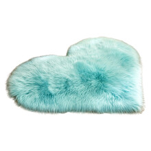 Begine Clearance Imitation Wool Carpet 40x50 Light Blue, Faux Fur Non-Slip Shaggy Rug for Bedroom, 1Pc - Compatible with All Floors