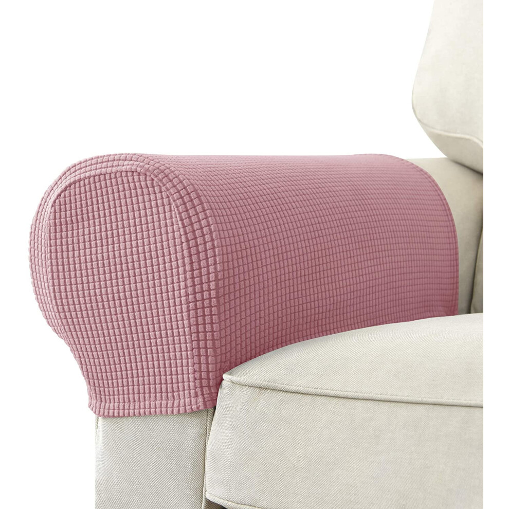 Armrest Chair Covers, 2Pcs Spandex Stretch Fabric Waterproof Arm Caps Anti-Slip Furniture Protector Slipcovers For Armchairs Sofa Couches Recliner 9170372855858